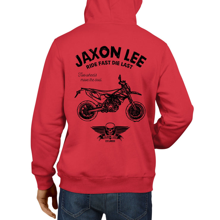 JL Ride illustration for a KTM 690 SMC R Motorbike fan Hoodie