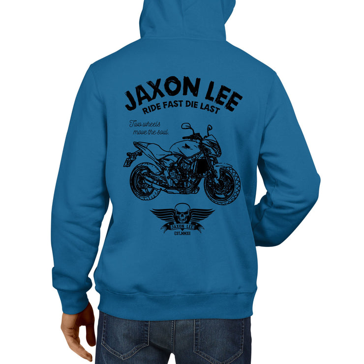 JL Ride Illustration For A Honda CB600F Motorbike Fan Hoodie