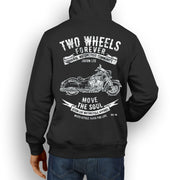 JL Soul Illustration For A Indian Chief Classic Motorbike Fan Hoodie
