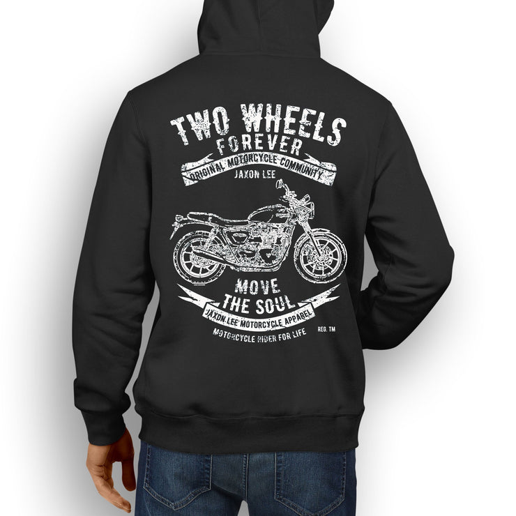JL Soul Illustration For A Triumph Street Twin Motorbike Fan Hoodie