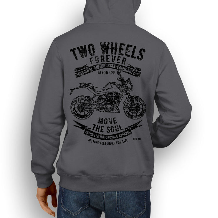 JL Soul illustration for a KTM 125 Duke Motorbike fan Hoodie