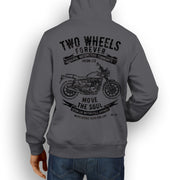 JL Soul Illustration For A Triumph Street Twin Motorbike Fan Hoodie