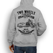 JL Soul Illustration For A Indian Chief Classic Motorbike Fan Hoodie