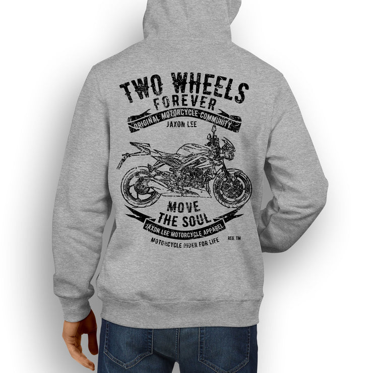 JL Soul Illustration For A Triumph Street Triple Rx SE Motorbike Fan Hoodie