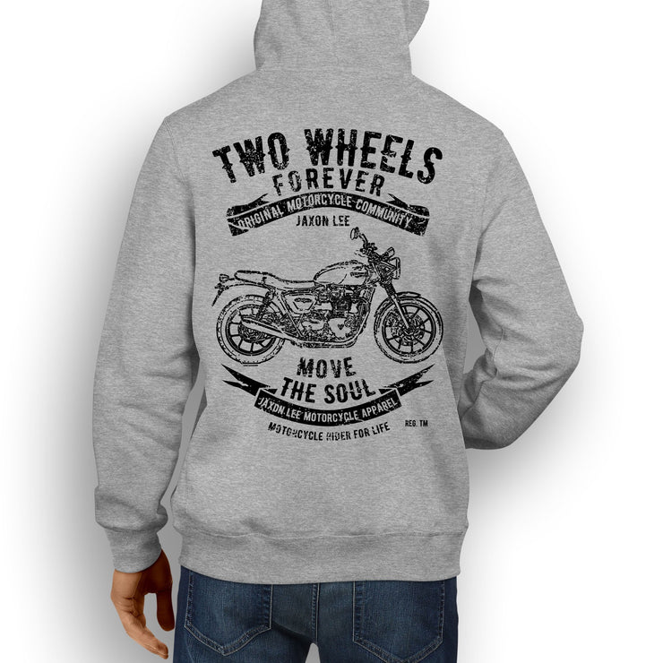 JL Soul Illustration For A Triumph Street Twin Motorbike Fan Hoodie