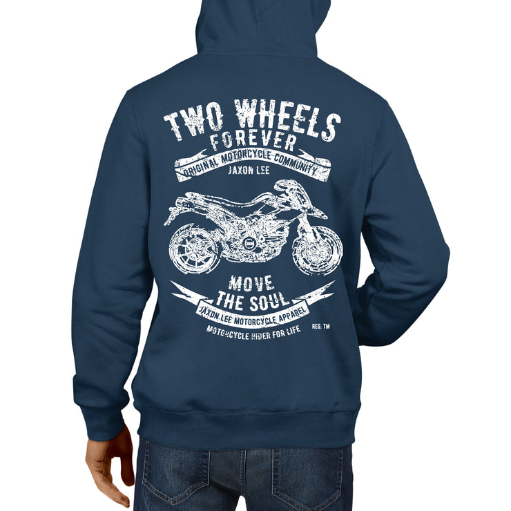 JL Soul Illustration For A Ducati Hypermotard 796 Motorbike Fan Hoodie