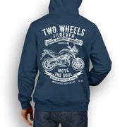 JL Soul Illustration For A Kawasaki Versys 650 Motorbike Fan Hoodie