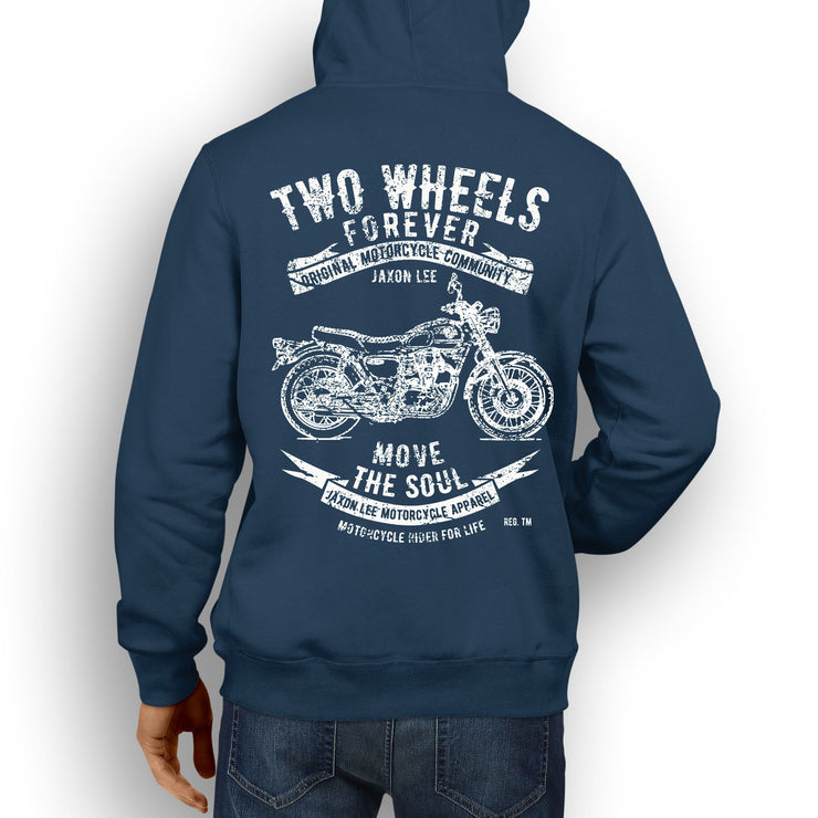 JL Soul Illustration For A Kawasaki W800 Motorbike Fan Hoodie