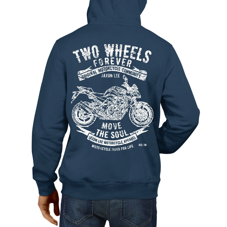 JL Soul Illustration For A Kawasaki Z750 Motorbike Fan Hoodie