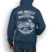 JL Soul Illustration For A Triumph Street Twin Motorbike Fan Hoodie