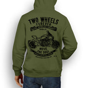 JL Soul Illustration For A Ducati Diavel Motorbike Fan Hoodie