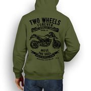 JL Soul Illustration For A Ducati Hypermotard 796 Motorbike Fan Hoodie