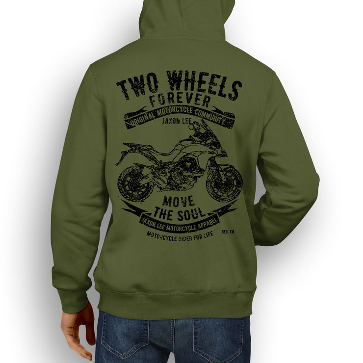 JL Soul Illustration For A Ducati Multistrada 950 Motorbike Fan Hoodie
