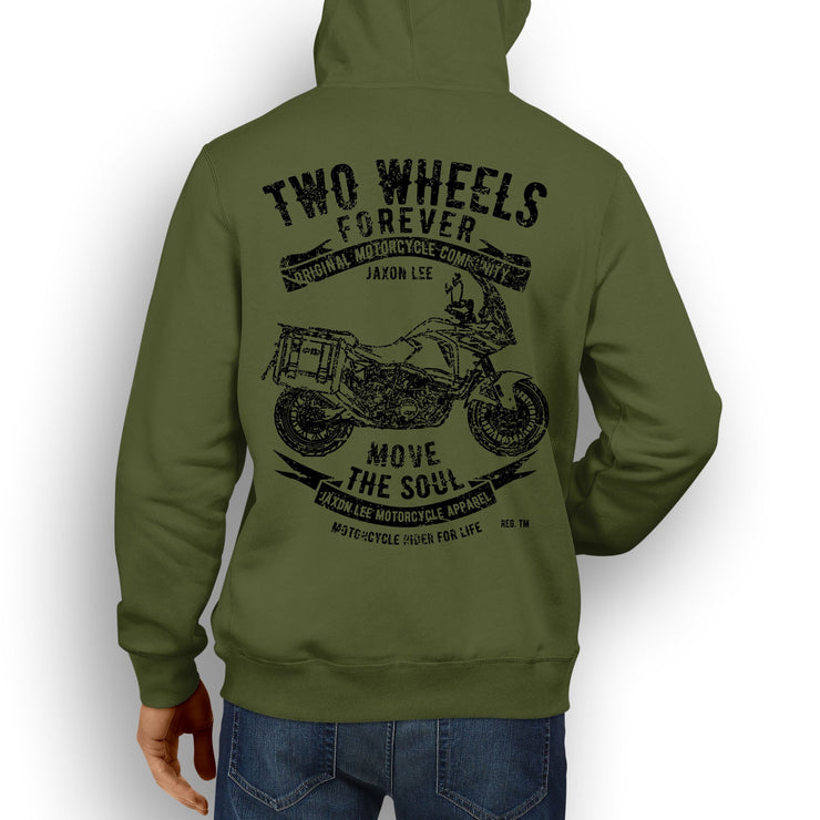 JL Soul illustration for a KTM 1290 Super Adventure T Motorbike fan Hoodie