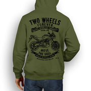 JL Soul Illustration For A Kawasaki Versys 650 Motorbike Fan Hoodie