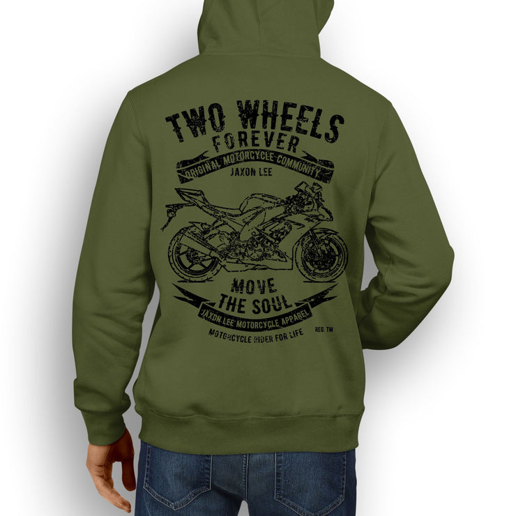 JL Soul Illustration For A Kawasaki ZX10R 2009 Motorbike Fan Hoodie