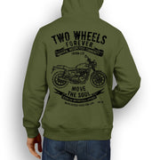 JL Soul Illustration For A Triumph Street Twin Motorbike Fan Hoodie