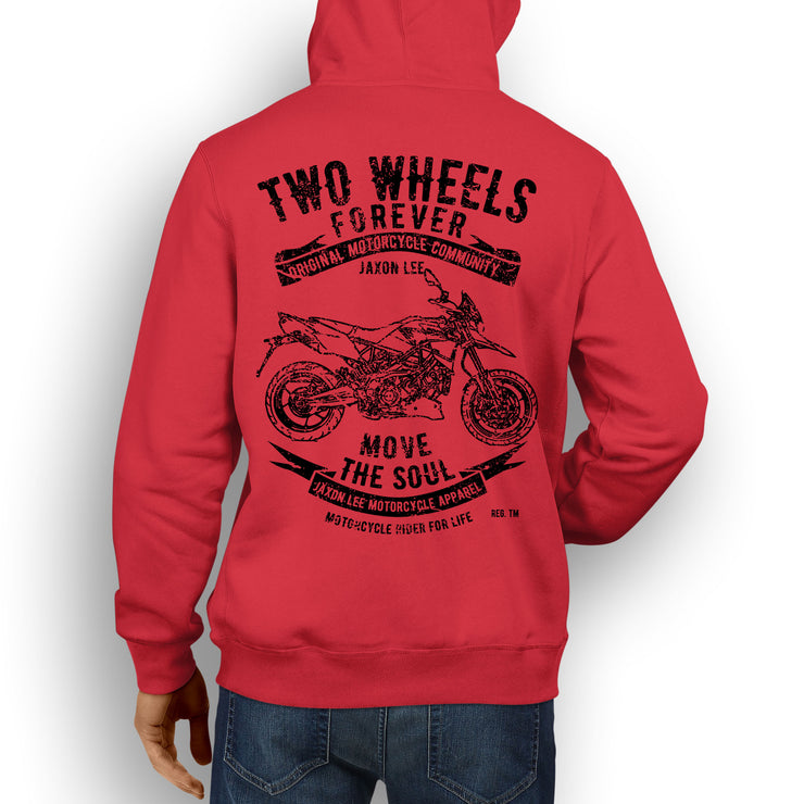 JL Soul Illustration for a Aprilia Dorsoduro 1200 Motorbike fan Hoodie