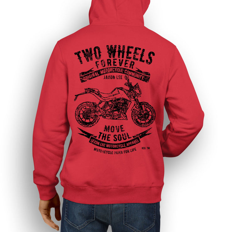 JL Soul illustration for a KTM 125 Duke Motorbike fan Hoodie