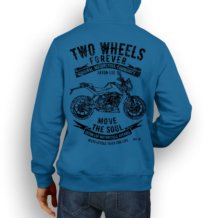 JL Soul illustration for a KTM 125 Duke Motorbike fan Hoodie