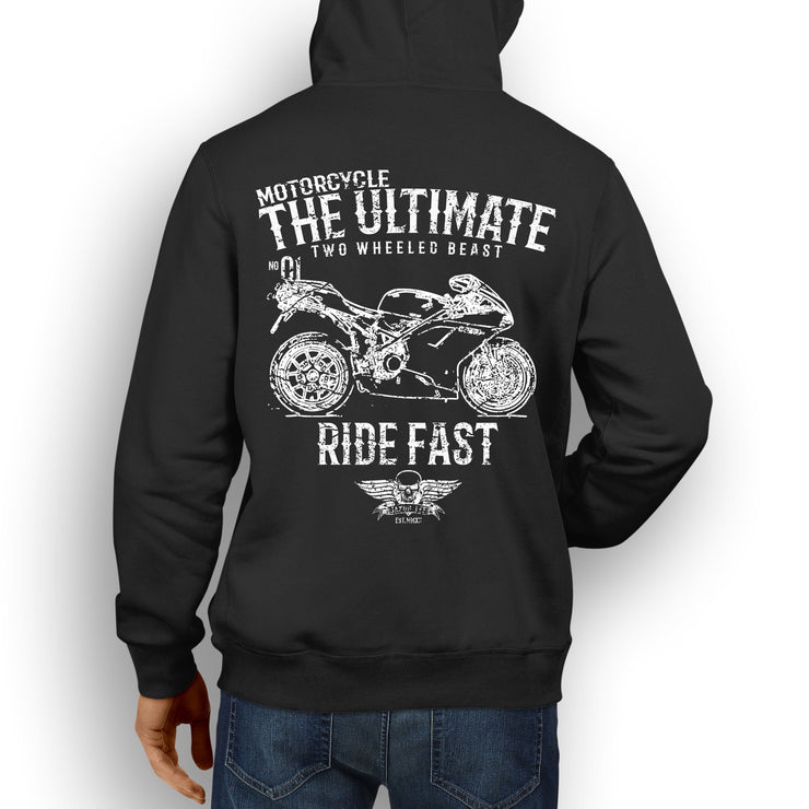 JL Ultimate Illustration For A Ducati 1098R Motorbike Fan Hoodie