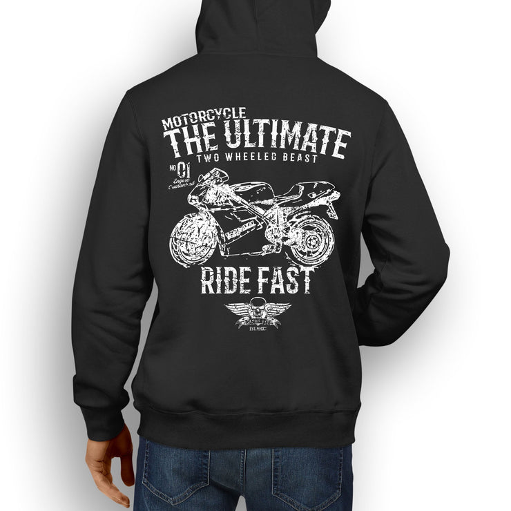 JL Ultimate Illustration For A Ducati 748 Motorbike Fan Hoodie
