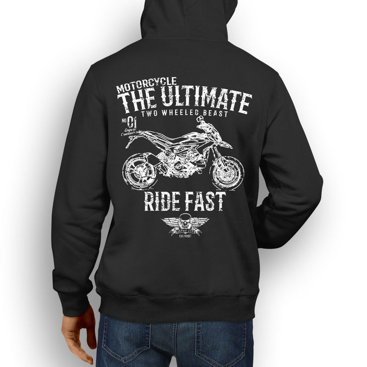 JL Ultimate Illustration For A Ducati Hypermotard SP 2013 Motorbike Fan Hoodie