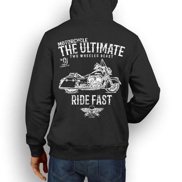 JL Ultimate Illustration For A Indian Springfield Motorbike Fan Hoodie