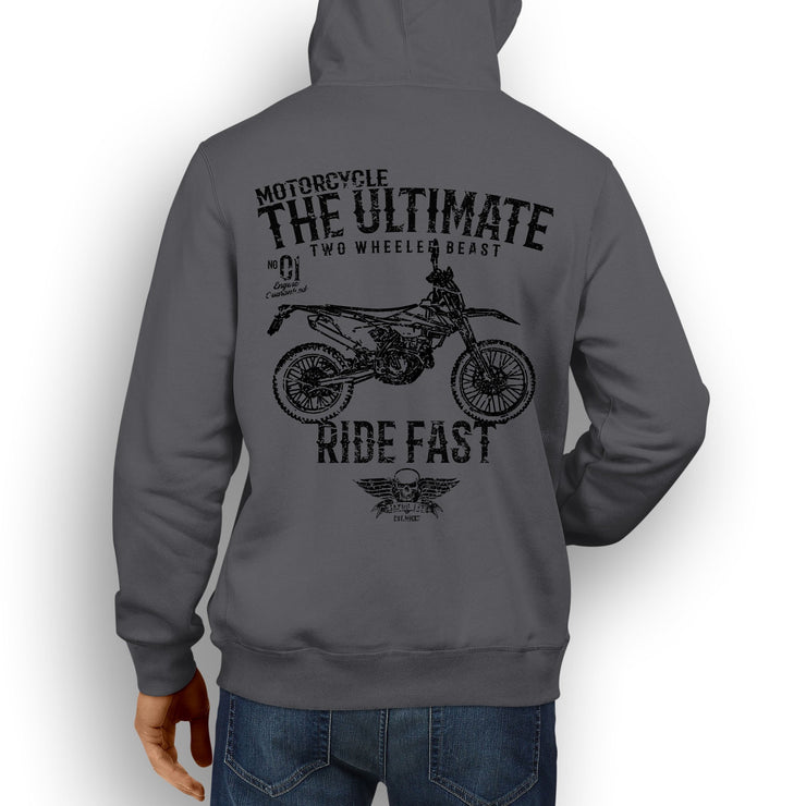 JL Ultimate illustration for a KTM 350 EXC F Motorbike fan Hoodie