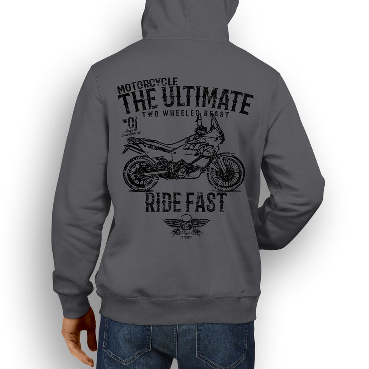 JL Ultimate illustration for a KTM 990 Adventure Motorcycle fan Hoodie