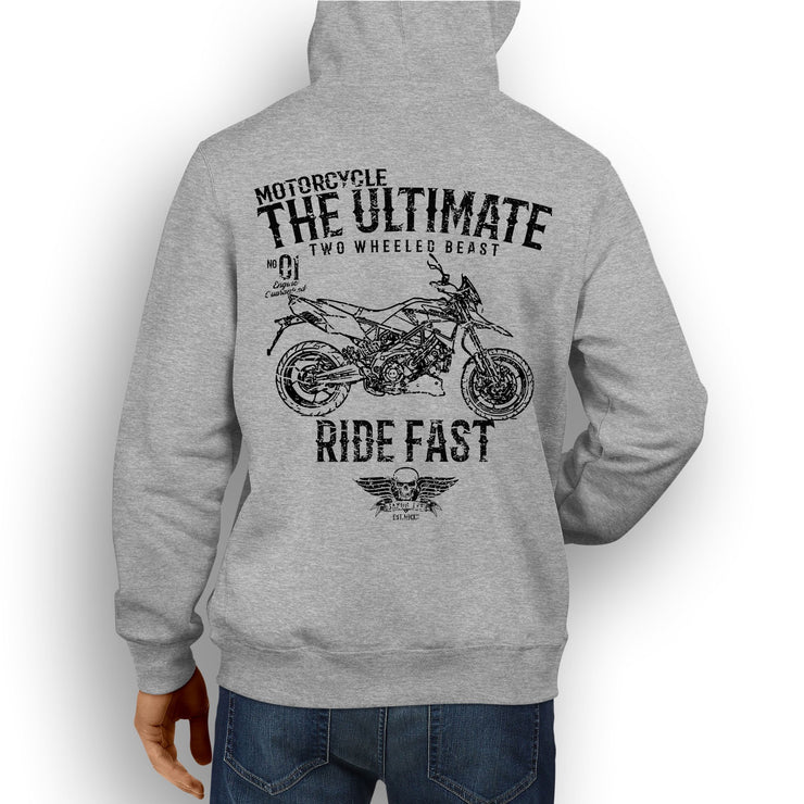 JL Ultimate Illustration for a Aprilia Dorsoduro 1200 Motorbike fan Hoodie