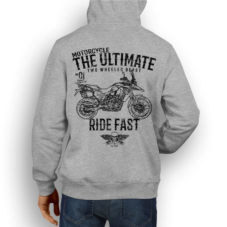 JL Ultimate Illustration For A BMW F800GS Adventure Motorbike Fan Hoodie