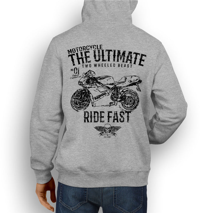 JL Ultimate Illustration For A Ducati 748 Motorbike Fan Hoodie