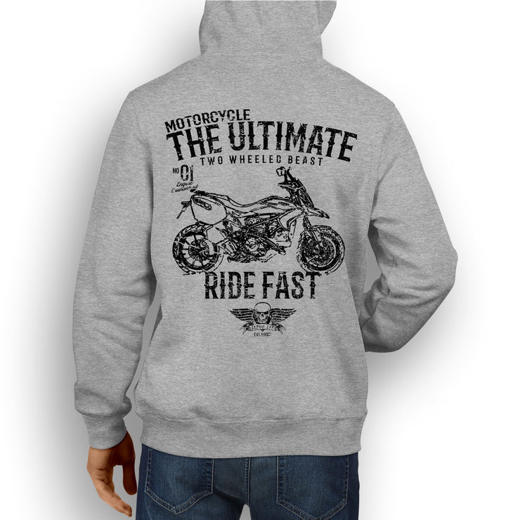 JL Ultimate Illustration For A Ducati Hyperstrada 1100 Motorbike Fan Hoodie