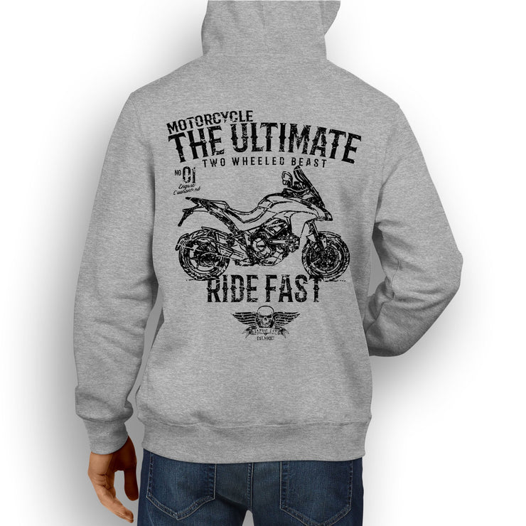 JL Ultimate Illustration For A Ducati Multistrada 1200 DVT 2015 Motorbike Fan Hoodie