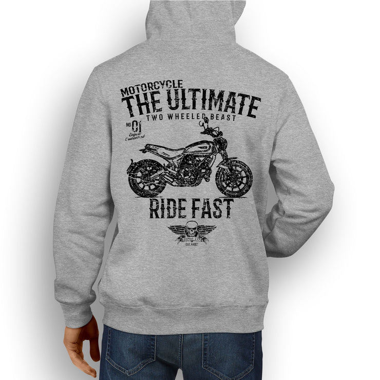 JL Ultimate Illustration For A Ducati Scrambler Icon Motorbike Fan Hoodie