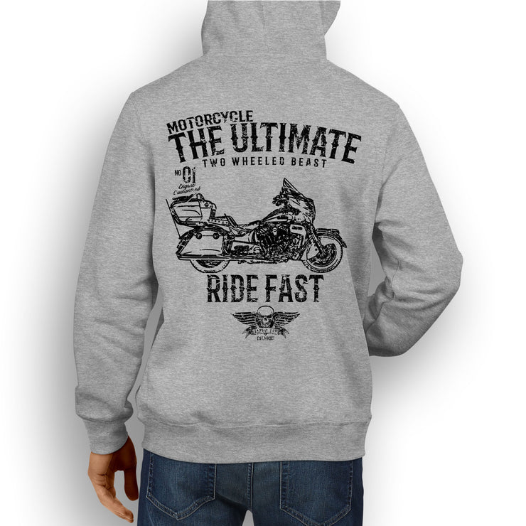 JL Ultimate Illustration For A Indian Roadmaster Motorbike Fan Hoodie