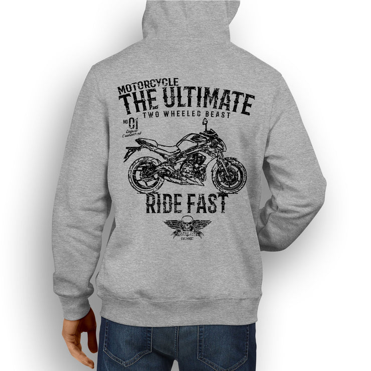 JL Ultimate Illustration For A Kawasaki ER6N Motorbike Fan Hoodie