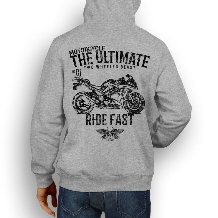 JL Ultimate Illustration For A Kawasaki Ninja 300 KRT 2017 Motorbike Fan Hoodie