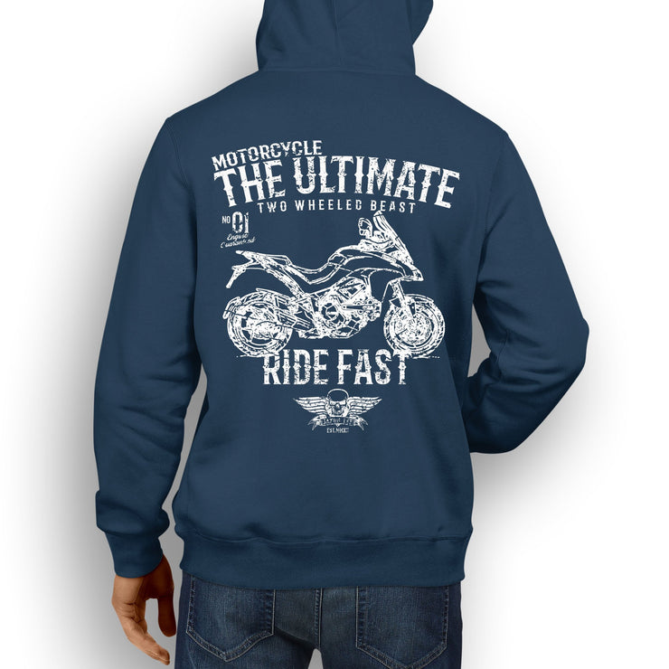 JL Ultimate Illustration For A Ducati Multistrada 1200 DVT 2015 Motorbike Fan Hoodie