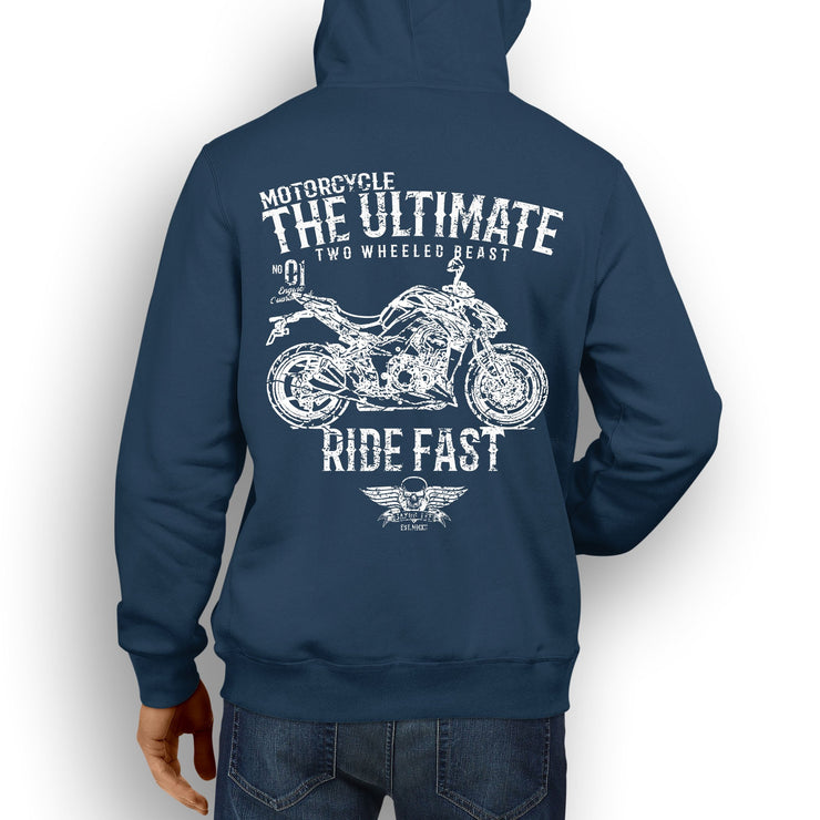 JL Ultimate Illustration For A Kawasaki Z1000 Motorbike Fan Hoodie