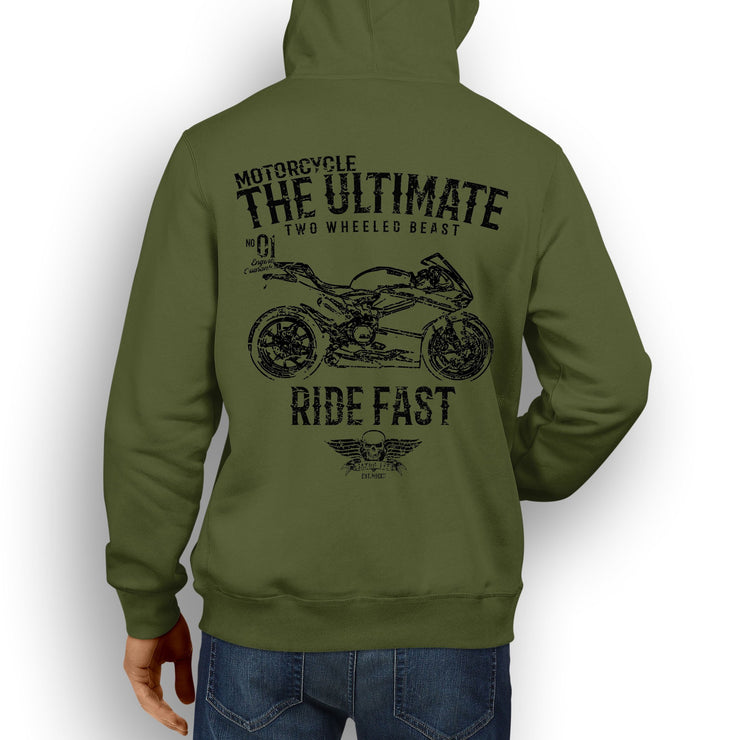 JL Ultimate Illustration For A Ducati 1199 Superleggera Motorbike Fan Hoodie