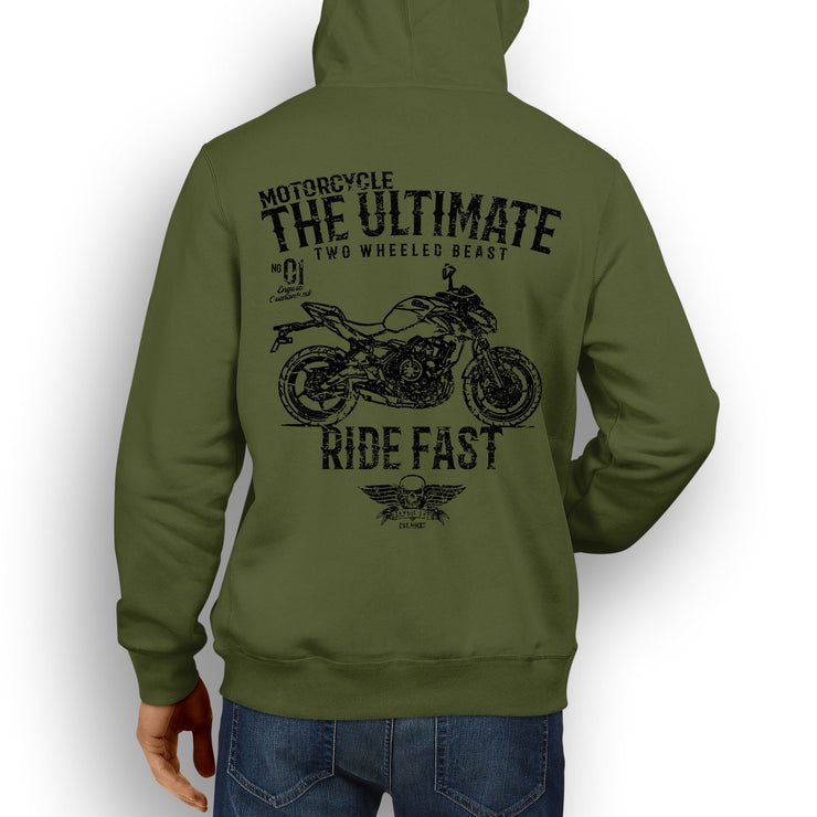 JL Ultimate Illustration For A Kawasaki Z650 Motorbike Fan Hoodie