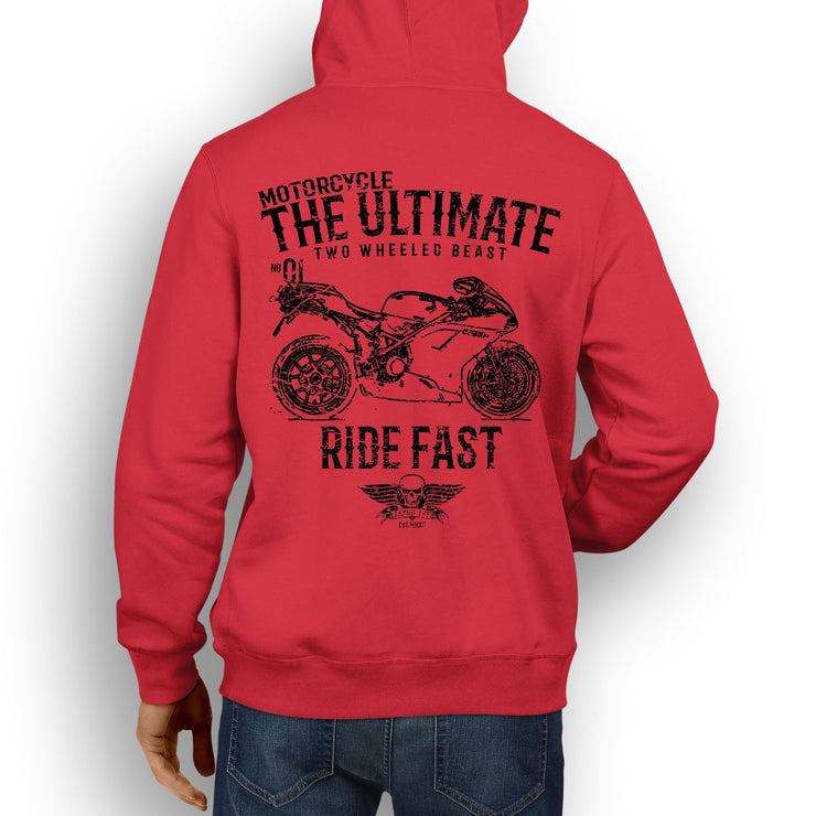 JL Ultimate Illustration For A Ducati 1098R Motorbike Fan Hoodie
