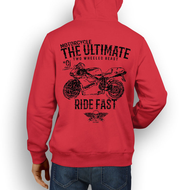 JL Ultimate Illustration For A Ducati 748 Motorbike Fan Hoodie