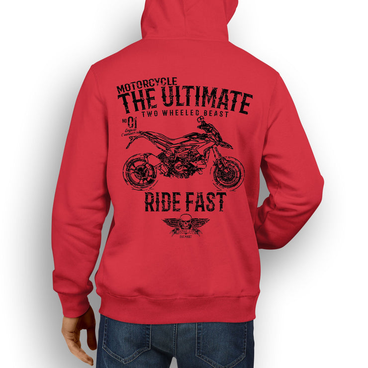 JL Ultimate Illustration For A Ducati Hypermotard SP 2013 Motorbike Fan Hoodie
