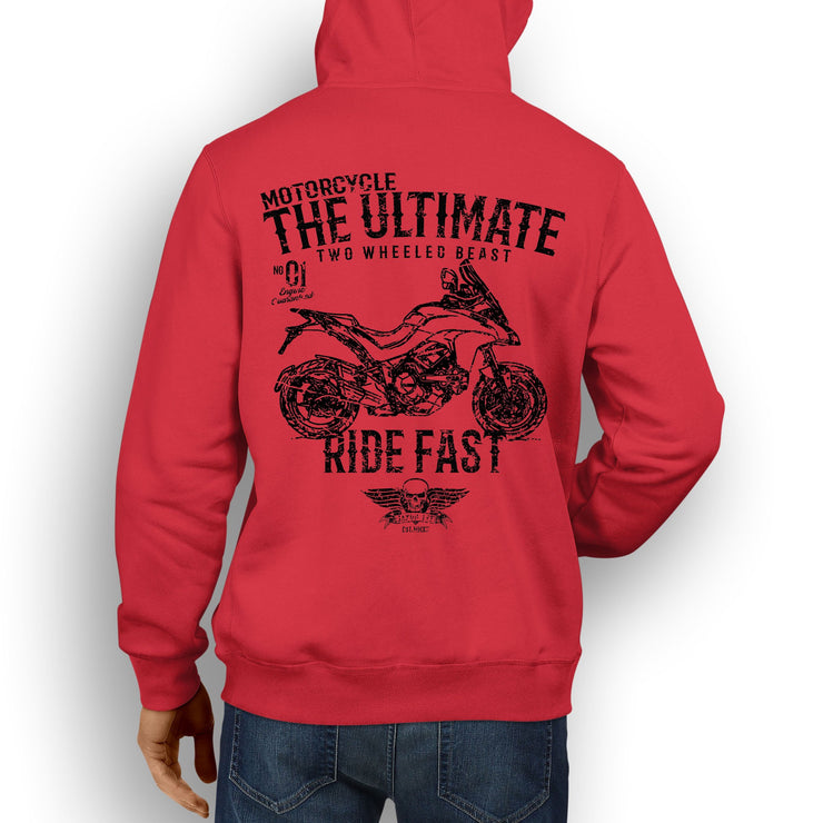 JL Ultimate Illustration For A Ducati Multistrada 1200 DVT 2015 Motorbike Fan Hoodie