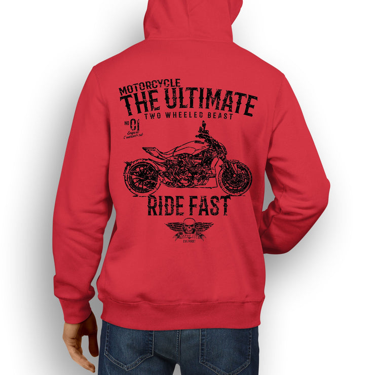 JL Ultimate Illustration For A Ducati XDiavel Motorbike Fan Hoodie