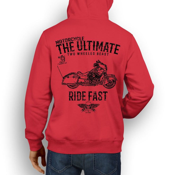 JL Ultimate Illustration For A Indian Chieftain Dark Horse Motorbike Fan Hoodie