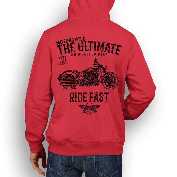 JL Ultimate Illustration For A Indian Scout Motorbike Fan Hoodie